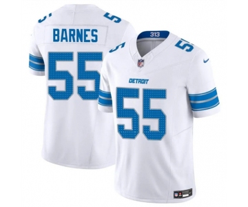 Men's Detroit Lions #55 Derrick Barnes White 2025 F.U.S.E. Vapor Limited Football Stitched Game Jersey
