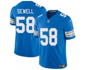 Men's Detroit Lions #58 Penei Sewell Blue 2025 F.U.S.E. Vapor Limited Football Stitched Game Jersey