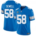 Men's Detroit Lions #58 Penei Sewell Blue 2026 With 4-Star C Patch F.U.S.E. Vapor Limited Football Stitched Jersey Men's Detroit Lions #58 Penei Sewell Blue 2026 With 4-Star C Patch F.U.S.E. Vapor Limited Football Stitched Jersey