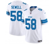 Men's Detroit Lions #58 Penei Sewell White 2025 F.U.S.E. Vapor Limited Football Stitched Game Jersey