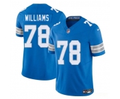 Men's Detroit Lions #78 Tyleik Williams Blue 2025 Draft F.U.S.E. Vapor Limited Football Stitched Jersey