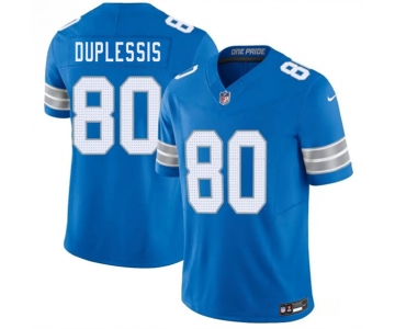 Men's Detroit Lions #80 Kyre Duplessis Blue 2026 F.U.S.E. Vapor Limited Football Stitched Jersey