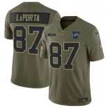 Men's Detroit Lions #87 Sam LaPorta Olive 2025 F.U.S.E. Salute to Service Limited Football Stitched Jersey