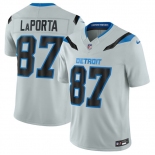 Men's Detroit Lions #87 Sam LaPorta Silver 2026 F.U.S.E. Rivalries Collection Limited Football Stitched Jersey
