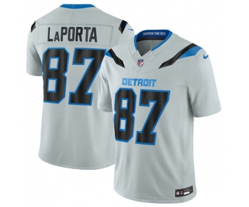 Men's Detroit Lions #87 Sam LaPorta Silver 2026 F.U.S.E. Rivalries Collection Limited Football Stitched Jersey