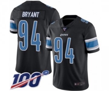 Men's Detroit Lions #94 Austin Bryant Limited Black Rush Vapor Untouchable 100th Season Football Jersey