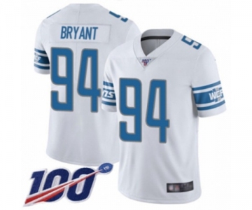 Men's Detroit Lions #94 Austin Bryant White Vapor Untouchable Limited Player 100th Season Football Jersey