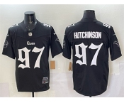 Men's Detroit Lions #97 Aidan Hutchinson Black 2025 F.U.S.E. 'Gothic Motor Grit Edition' Vapor Limited Stitched Football Jersey Men's Detroit Lions #97 Aidan Hutchinson Black 2025 F.U.S.E. 'Gothic Motor Grit Edition' Vapor Limited Stitched Football Jersey