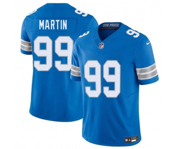 Men's Detroit Lions #99 Brodric Martin Blue 2025 F.U.S.E. Vapor Limited Football Stitched Jersey