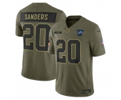 Men's Detroit Lions Active Player Custom Olive 2025 Salute To Service Limited Football Stitched Jersey