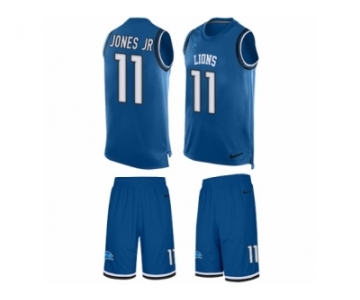 Men's Nike Detroit Lions #11 Marvin Jones Jr Limited Light Blue Tank Top Suit NFL Jersey