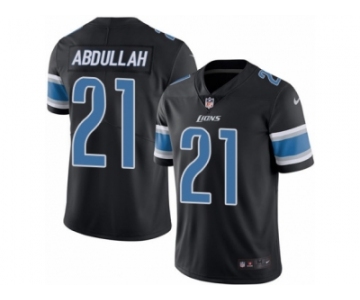 Men's Nike Detroit Lions #21 Ameer Abdullah Limited Black Rush NFL Jersey
