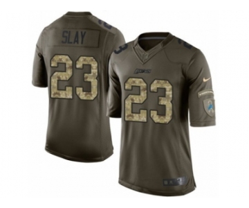 Men's Nike Detroit Lions #23 Darius Slay Limited Green Salute to Service NFL Jersey