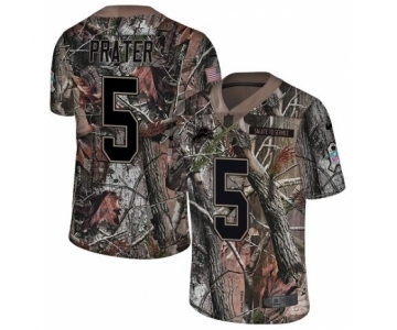 Men's Nike Detroit Lions #5 Matt Prater Limited Camo Rush Realtree NFL Jersey
