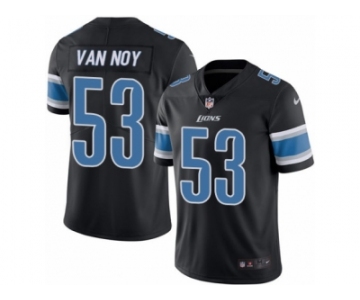 Men's Nike Detroit Lions #53 Kyle Van Noy Limited Black Rush NFL Jersey