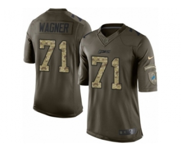 Men's Nike Detroit Lions #71 Ricky Wagner Limited Green Salute to Service NFL Jersey
