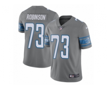 Men's Nike Detroit Lions #73 Greg Robinson Limited Steel Rush NFL Jersey