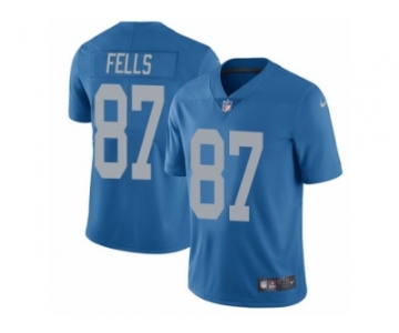 Men's Nike Detroit Lions #87 Darren Fells Limited Blue Alternate NFL Jersey