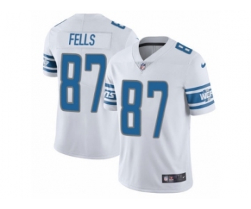 Men's Nike Detroit Lions #87 Darren Fells Limited White NFL Jersey