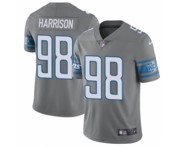 Men's Nike Detroit Lions #98 Damon Harrison Limited Steel Rush Vapor Untouchable NFL Jersey
