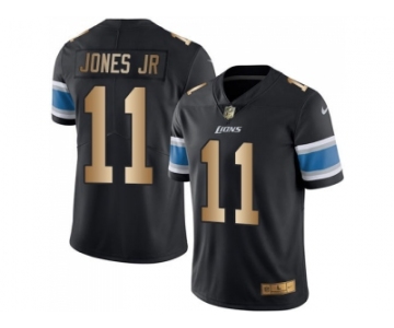 Nike Detroit Lions #11 Marvin Jones Jr Black Men's Stitched NFL Limited Gold Rush Jersey