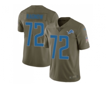 Nike Detroit Lions #72 Frank Ragnow Men 2017 Salute to Service Olive Limited NFL Jersey