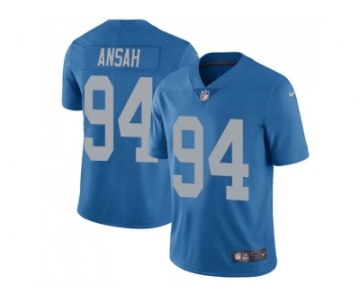 Nike Detroit Lions #94 Ziggy Ansah Blue Throwback Men's Stitched NFL Limited Jersey