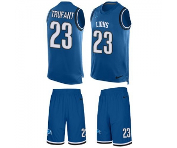 Nike Lions #23 Desmond Trufant Blue Team Color Men's Stitched NFL Limited Tank Top Suit Jersey