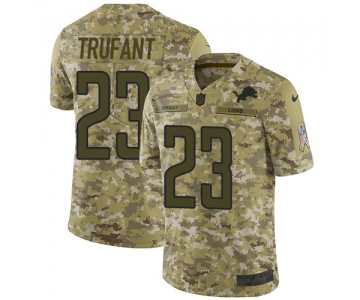 Nike Lions #23 Desmond Trufant Camo Men's Stitched NFL Limited 2018 Salute To Service Jersey