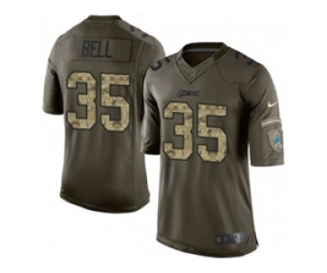 nike nfl jerseys detroit lions #35 bell army green[nike Limited Salute To Service]