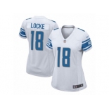 Women Nike Detroit Lions #18 Jeff Locke Game White NFL Jersey