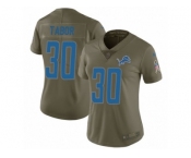 Women Nike Detroit Lions #30 Teez Tabor Limited Olive 2017 Salute to Service NFL Jersey