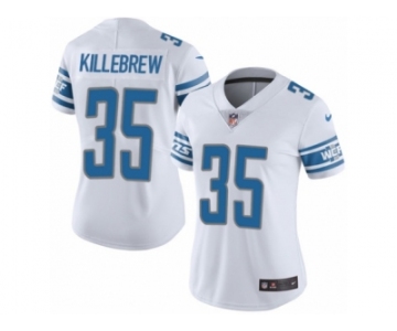 Women Nike Detroit Lions #35 Miles Killebrew White Vapor Untouchable Limited Player NFL Jersey