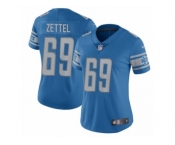 Women Nike Detroit Lions #69 Anthony Zettel Blue Team Color Vapor Untouchable Limited Player NFL Jersey