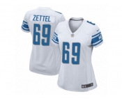 Women Nike Detroit Lions #69 Anthony Zettel Game White NFL Jersey