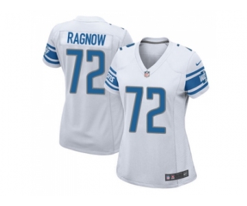 Women Nike Detroit Lions #72 Frank Ragnow Road White Game NFL