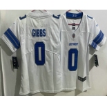 Women's Detroit Lions #0 Jahmyr Gibbs Limited White Vapor Jersey