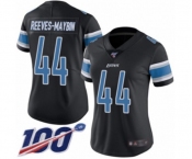 Women's Detroit Lions #44 Jalen Reeves-Maybin Limited Black Rush Vapor Untouchable 100th Season Football Jersey