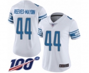 Women's Detroit Lions #44 Jalen Reeves-Maybin White Vapor Untouchable Limited Player 100th Season Football Jersey