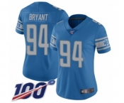 Women's Detroit Lions #94 Austin Bryant Blue Team Color Vapor Untouchable Limited Player 100th Season Football Jersey