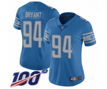 Women's Detroit Lions #94 Austin Bryant Blue Team Color Vapor Untouchable Limited Player 100th Season Football Jersey