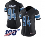Women's Detroit Lions #94 Austin Bryant Limited Black Rush Vapor Untouchable 100th Season Football Jersey