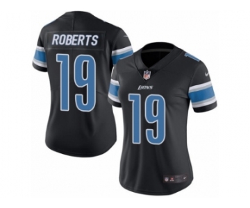 Women's Nike Detroit Lions #19 Andre Roberts Limited Black Rush NFL Jersey