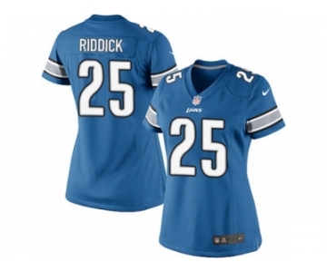 Women's Nike Detroit Lions #25 Theo Riddick Limited Light Blue Team Color NFL Jersey
