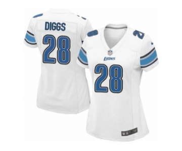 Women's Nike Detroit Lions #28 Quandre Diggs Limited White NFL Jersey