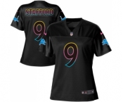 Women's Nike Detroit Lions #9 Matthew Stafford Game Black Fashion NFL Jersey