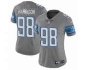 Women's Nike Detroit Lions #98 Damon Harrison Limited Steel Rush Vapor Untouchable NFL Jersey