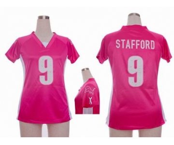 nike women nfl jersey detroit lions #9 stafford pink[draft him ii top]