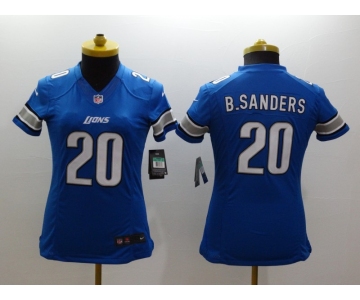 nike women nfl jerseys detroit lions #20 b.sanders blue[nike]