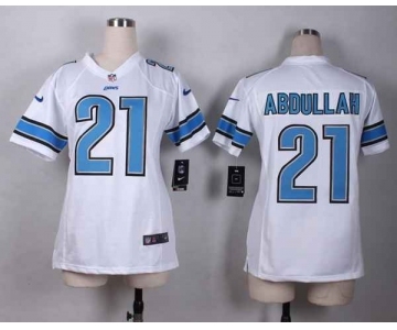 nike women nfl jerseys detroit lions #21 abdullah white[nike][abdullah]